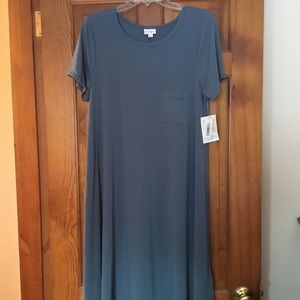 Gorgeous steely blue LuLaRoe Carly BNWT Medium